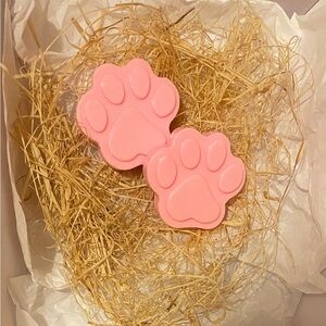 Pink Paw-Shaped Soaps